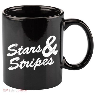 Stars And Stripes 11oz C Handle Ceramic Mug
