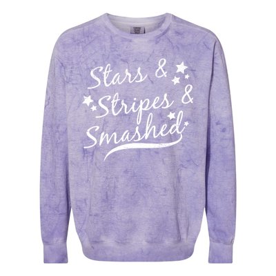 Stars Stripes And Smashed Colorblast Crewneck Sweatshirt