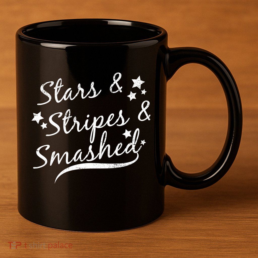 Stars Stripes And Smashed 11oz C Handle Ceramic Mug