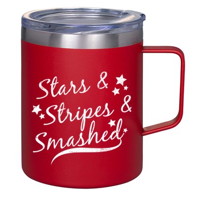 Stars Stripes And Smashed 12oz Stainless Steel Coffee Mug