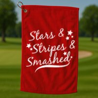 Stars Stripes And Smashed Golf Towel