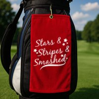 Stars Stripes And Smashed Golf Towel
