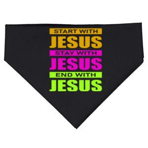 Start Stay End With Jesus USA-Made Doggie Bandana