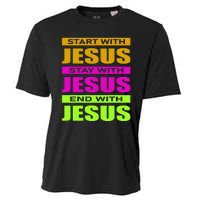 Start Stay End With Jesus Cooling Performance Crew T-Shirt