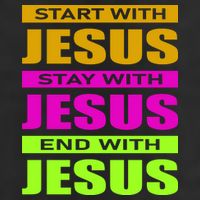Start Stay End With Jesus Golf Towel