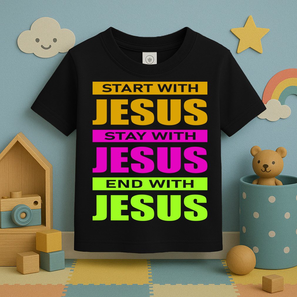 Start Stay End With Jesus Toddler T-Shirt