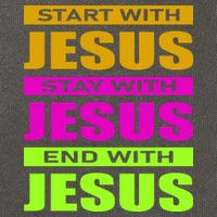 Start Stay End With Jesus Cotton Canvas Backpack