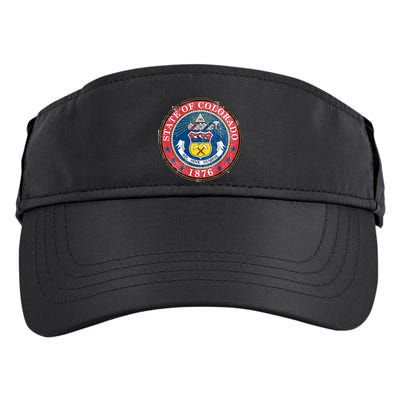 State of Colorado Vintage Logo Adult Drive Performance Visor