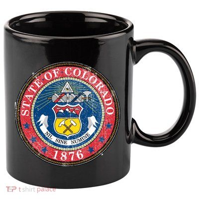 State of Colorado Vintage Logo 11oz C Handle Ceramic Mug