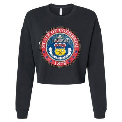State of Colorado Vintage Logo Cropped Pullover Crew