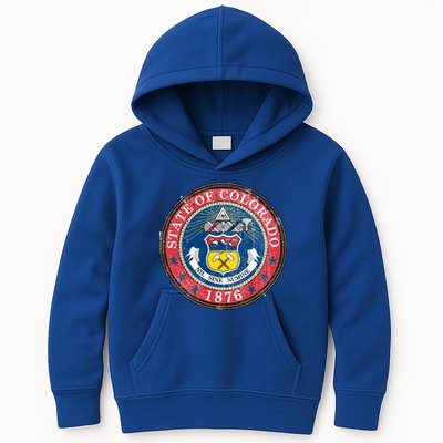 State of Colorado Vintage Logo Kids Hoodie
