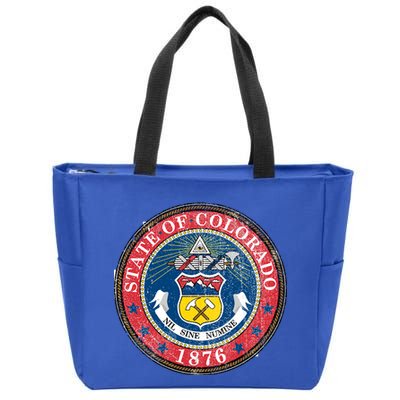 State of Colorado Vintage Logo Zip Tote Bag