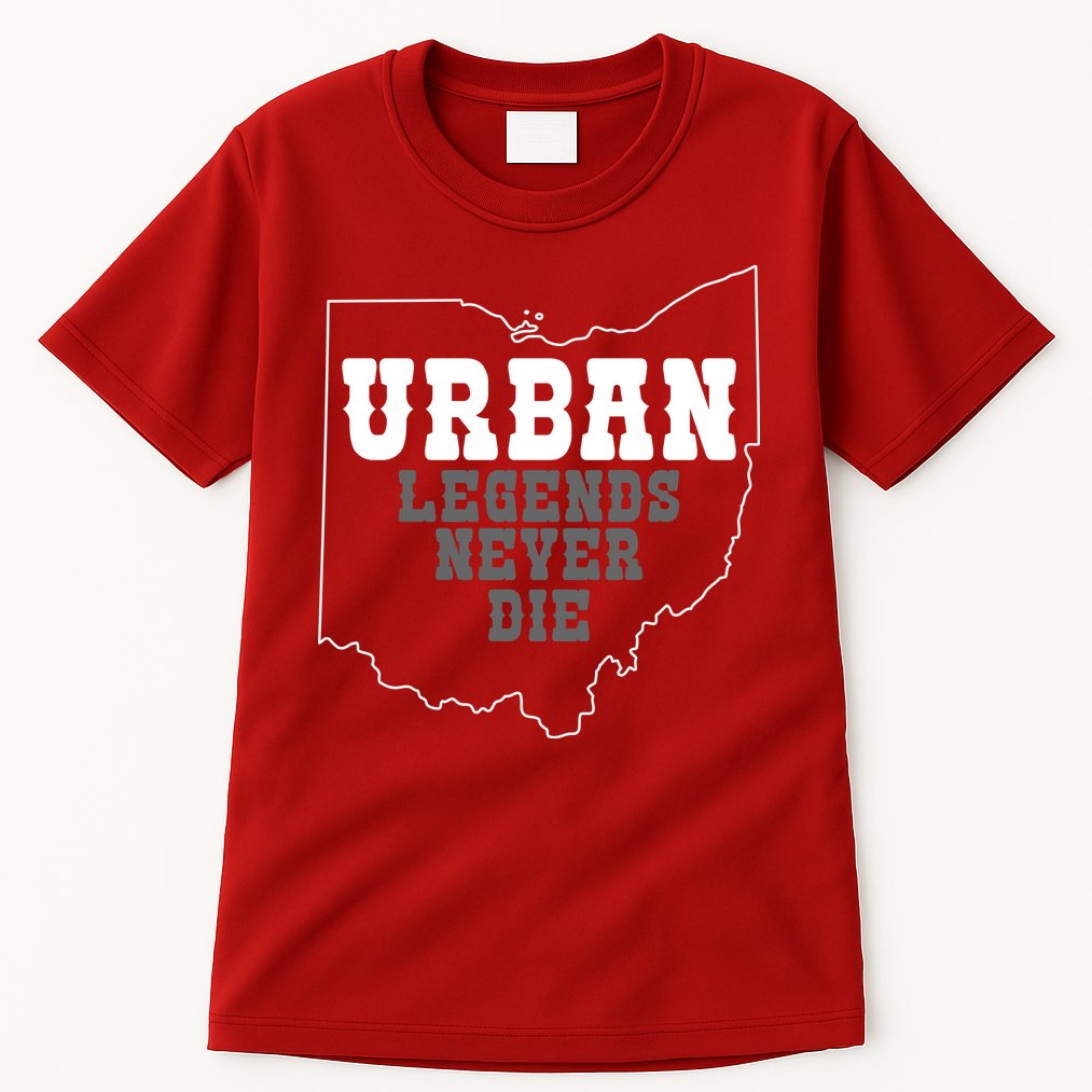 State Of Ohio Urban Legends Never Die Tall T-Shirt