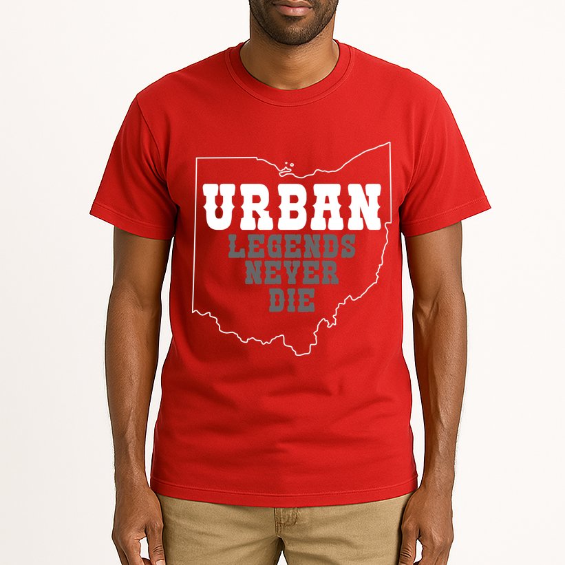State Of Ohio Urban Legends Never Die Tall T-Shirt
