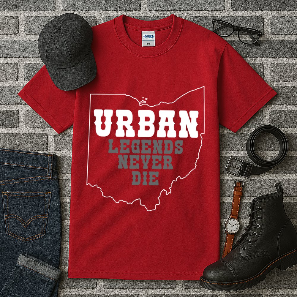 State Of Ohio Urban Legends Never Die Tall T-Shirt