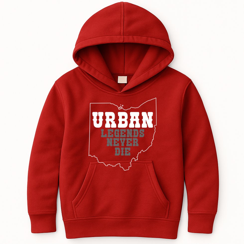 State Of Ohio Urban Legends Never Die Kids Hoodie