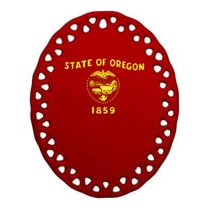 State of Oregon 1859 Ceramic Oval Ornament