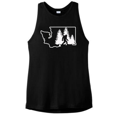 State Of Washington Big Foot Ladies PosiCharge Tri-Blend Wicking Tank