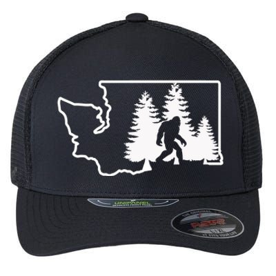 State Of Washington Big Foot Flexfit Unipanel Trucker Cap