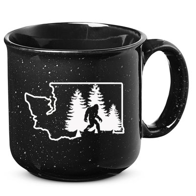 State Of Washington Big Foot 15oz Campfire Ceramic Mug