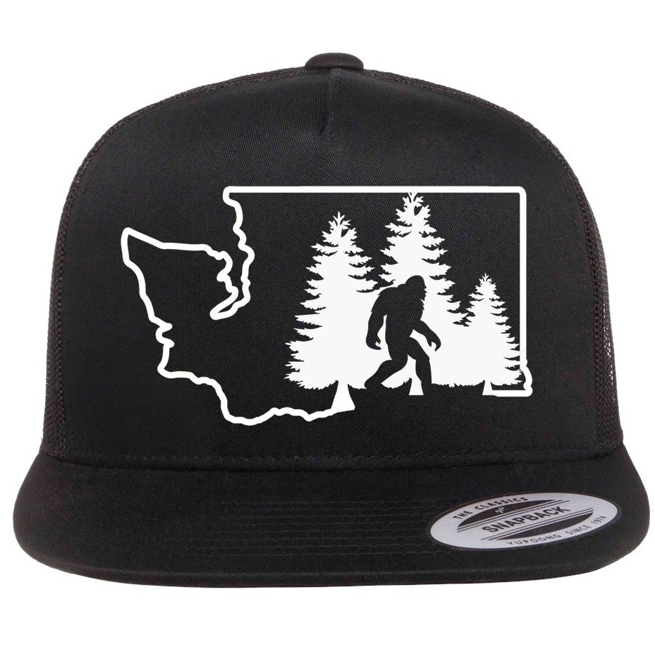 State Of Washington Big Foot Flat Bill Trucker Hat