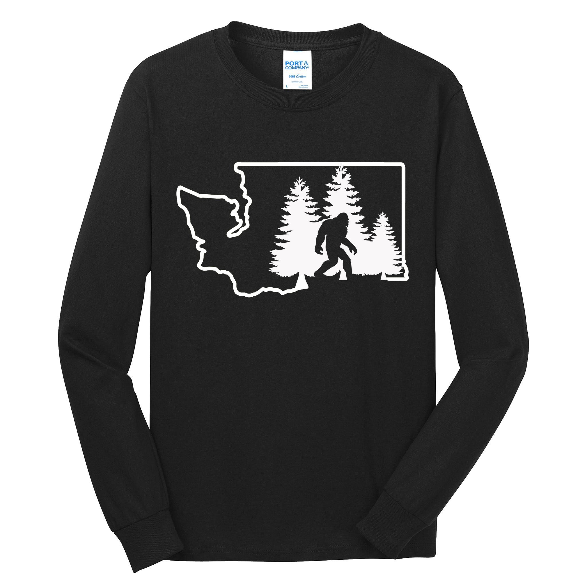 State Of Washington Big Foot Tall Long Sleeve T-Shirt