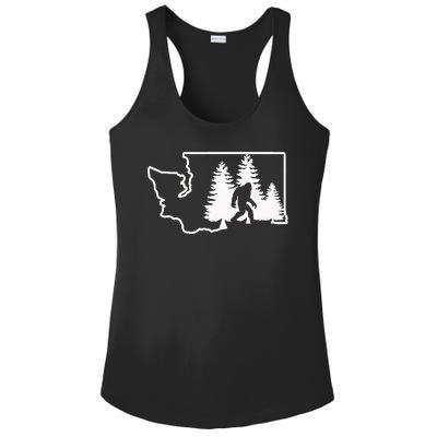 State Of Washington Big Foot Ladies PosiCharge Competitor Racerback Tank