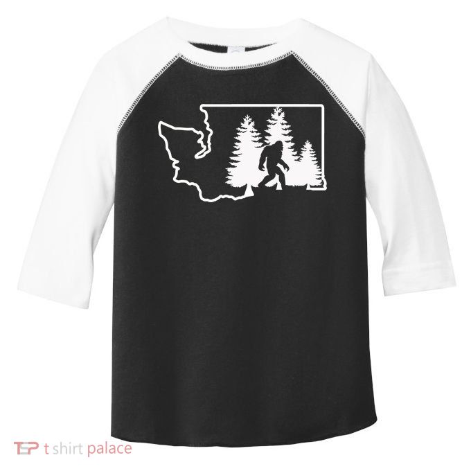 State Of Washington Big Foot Toddler Fine Jersey T-Shirt