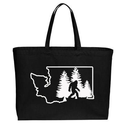 State Of Washington Big Foot Cotton Canvas Jumbo Tote