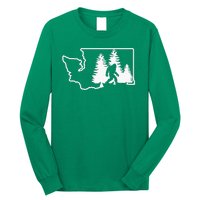 State Of Washington Big Foot Long Sleeve Shirt