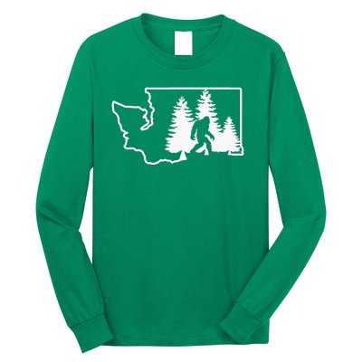 State Of Washington Big Foot Long Sleeve Shirt