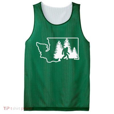 State Of Washington Big Foot Mesh Reversible Basketball Jersey Tank