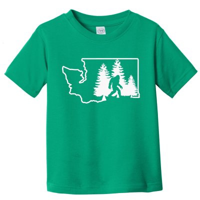 State Of Washington Big Foot Toddler T-Shirt