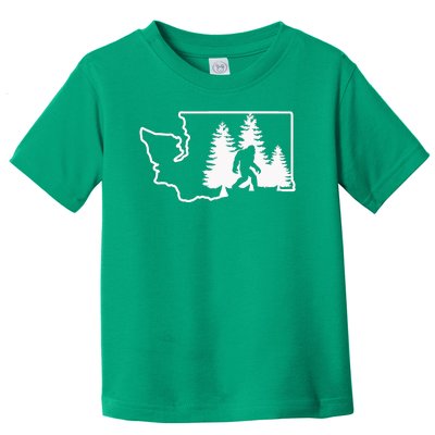 State Of Washington Big Foot Toddler T-Shirt