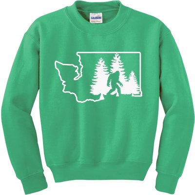 State Of Washington Big Foot Kids Sweatshirt