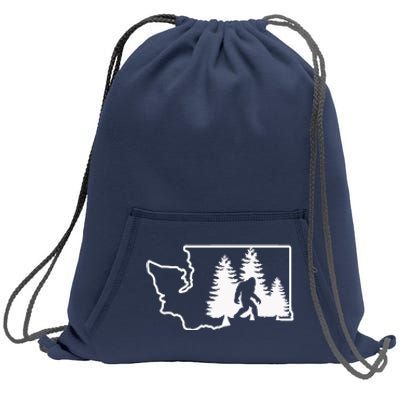 State Of Washington Big Foot Sweatshirt Cinch Pack Bag