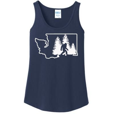 State Of Washington Big Foot Ladies Essential Tank