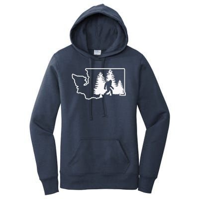 State Of Washington Big Foot Women's Pullover Hoodie