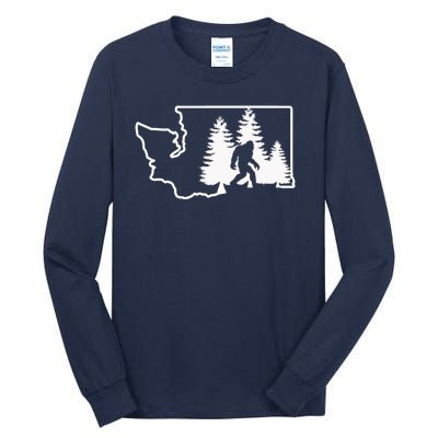 State Of Washington Big Foot Tall Long Sleeve T-Shirt