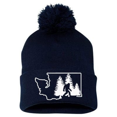 State Of Washington Big Foot Pom Pom 12in Knit Beanie