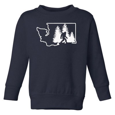 State Of Washington Big Foot Toddler Sweatshirt