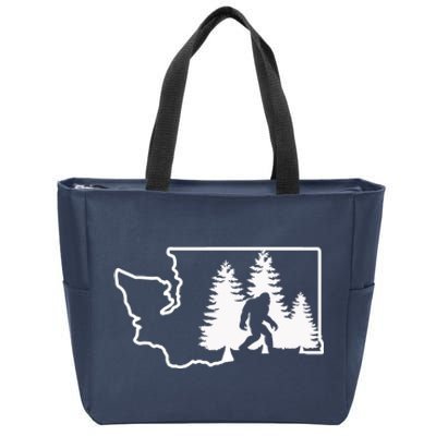 State Of Washington Big Foot Zip Tote Bag