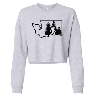 State Of Washington Big Foot Cropped Pullover Crew