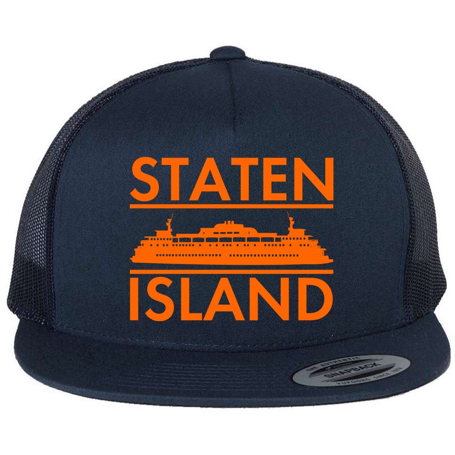 Staten Island Ferry New York Flat Bill Trucker Hat