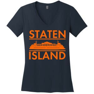 Staten Island Ferry New York Women's V-Neck T-Shirt