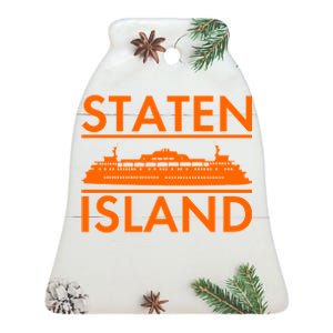 Staten Island Ferry New York Ceramic Bell Ornament