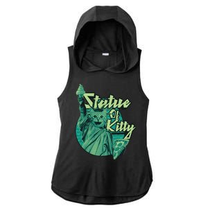 Statue Of Kitty Ladies PosiCharge Tri-Blend Wicking Draft Hoodie Tank