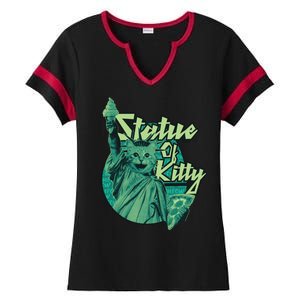 Statue Of Kitty Ladies Halftime Notch Neck Tee