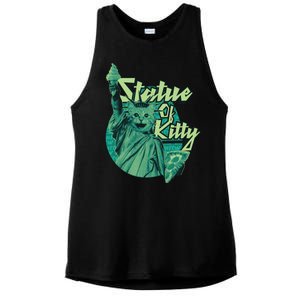 Statue Of Kitty Ladies PosiCharge Tri-Blend Wicking Tank