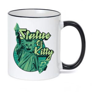 Statue Of Kitty 11oz Black Color Changing Mug